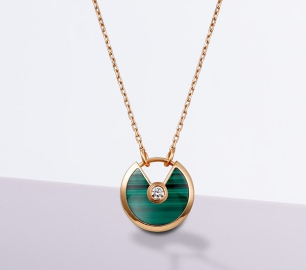 cartier gold circle necklace