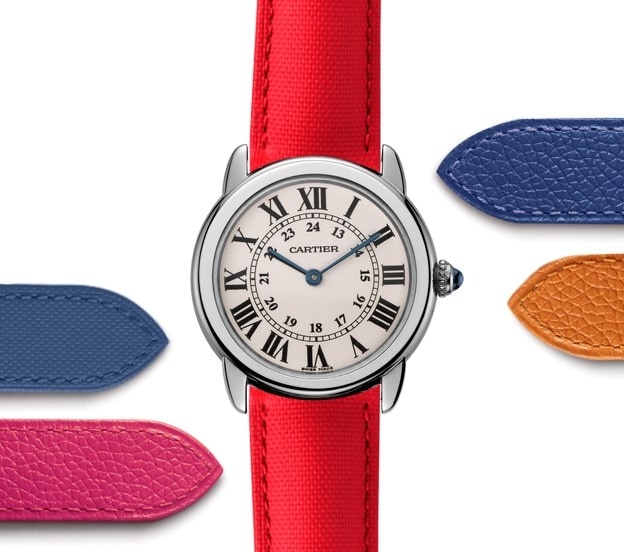 Cartier watch leather strap on sale