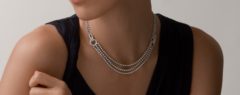 Cartier floating diamond necklace sale