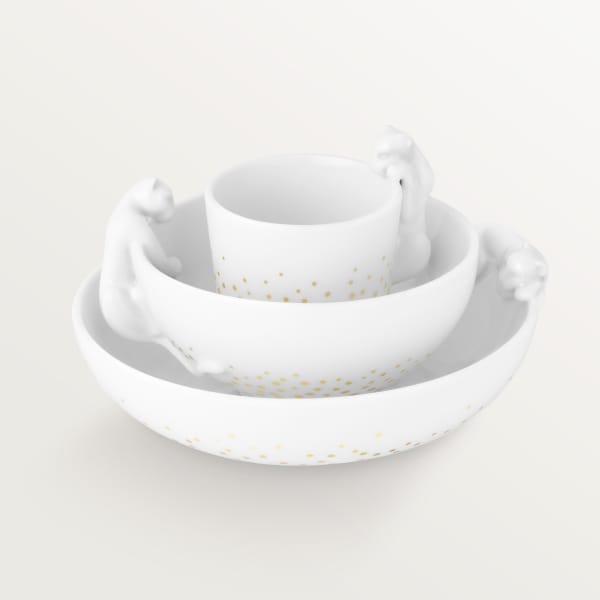 Cartier Baby Panthère 3 piece set Porcelain