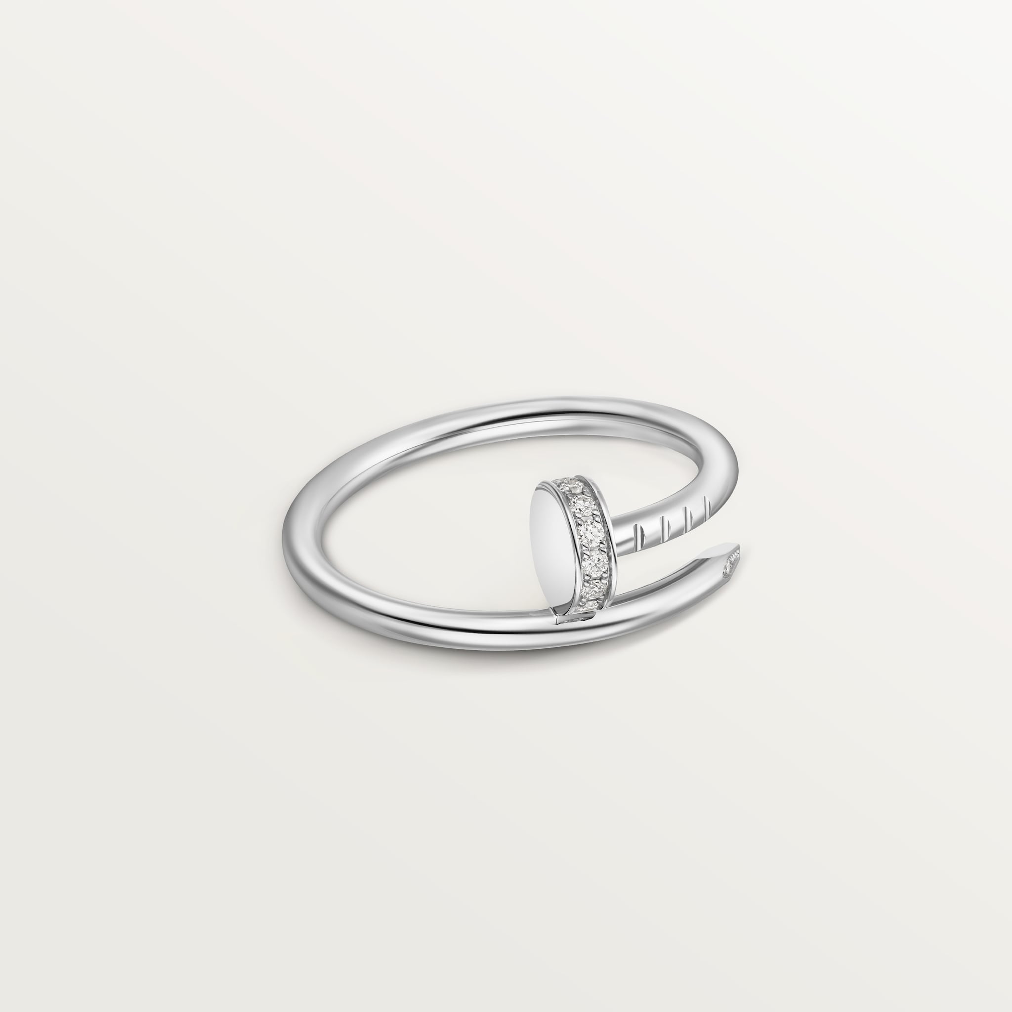 Juste un Clou ring, small model, diamondsWhite gold, diamonds