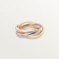 Trinity ring, classic model, 5 diamonds White gold, yellow gold, rose gold, diamonds