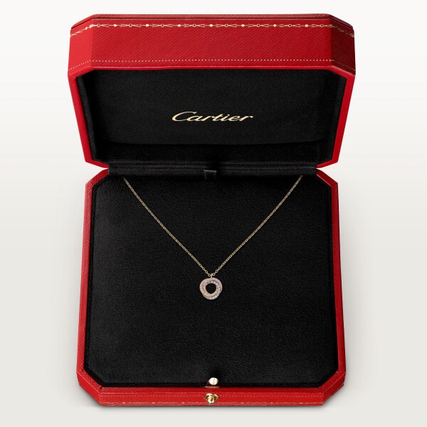 Trinity necklace, paved White gold, yellow gold, rose gold