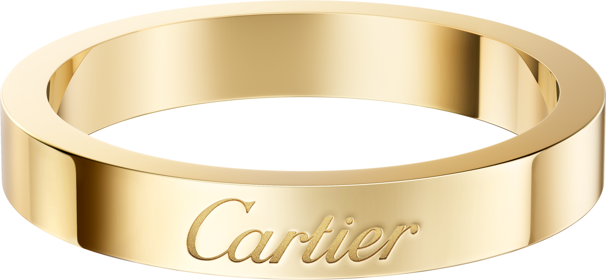 C de Cartier wedding ring, 3 mm widthYellow gold.