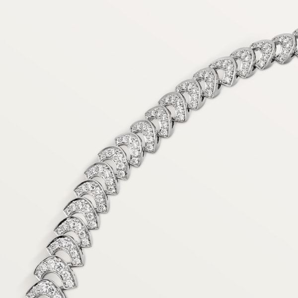 Geometry & Contrast necklace White gold, chrysoprase, onyx, diamonds