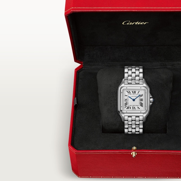 Panthère de Cartier watch Large model, quartz, steel