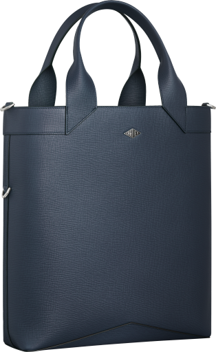 Cartier Losange小号款托特手袋 海军蓝色粒面小牛皮，镀钯饰面和珐琅