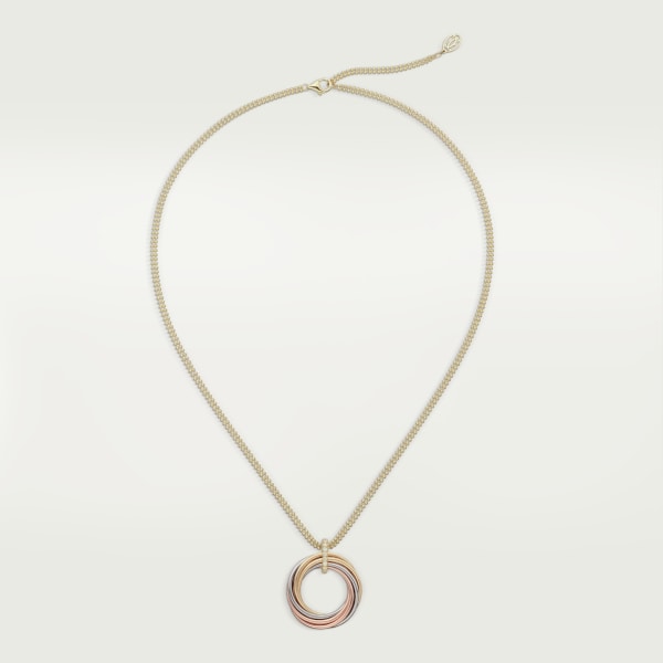 Trinity necklace, seven rows, diamonds White gold, yellow gold, rose gold