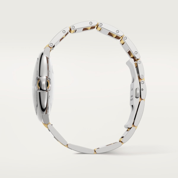 Ballon Bleu de Cartier watch 42 mm, mechanical movement with automatic winding, yellow gold, steel