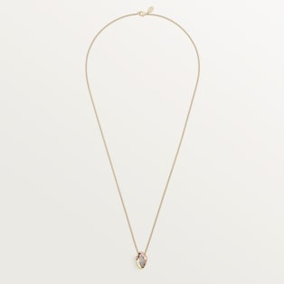 Trinity cushion pendant, semi-paved White gold, yellow gold, rose gold, diamonds