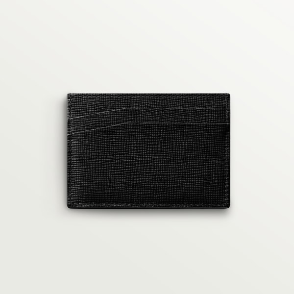Cartier Losange Small Leather Goods, Card holder Grained black calfskin, black enamel and palladium finish