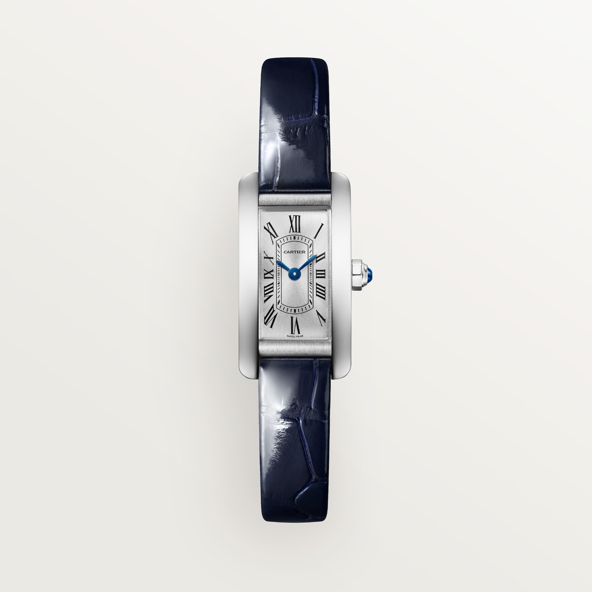 Tank Américaine watchMini model, quartz movement, steel, leather