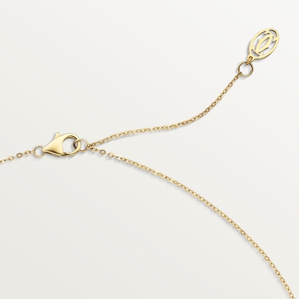 Trinity necklace, small model, semi-paved White gold, yellow gold, rose gold, diamonds