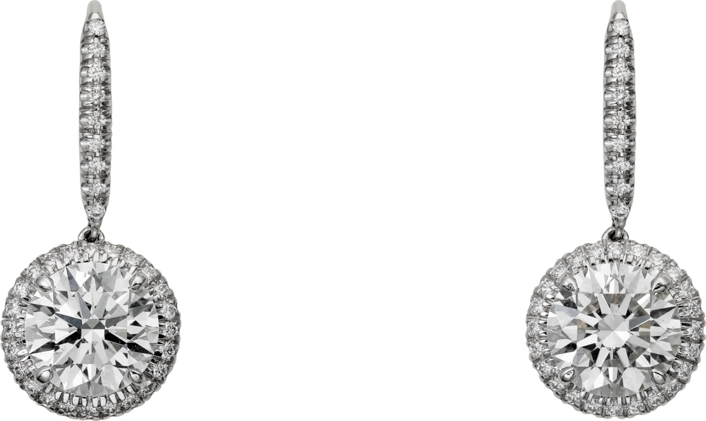 Cartier Destinée耳环铂金，钻石