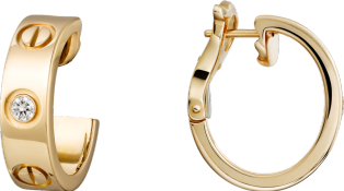 <span class='lovefont'>A </span>耳环，镶嵌2颗钻石 黄金，钻石