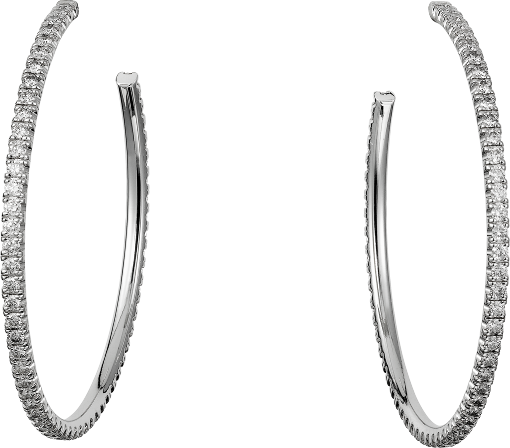 Etincelle de Cartier earrings, large modelWhite gold, diamonds