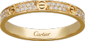<span class='lovefont'>A </span> ring, small model Yellow gold, diamonds