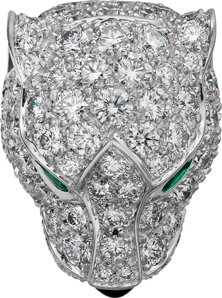 Panthère de Cartier cufflinksPanthère de Cartier gold cufflinks paved with diamonds