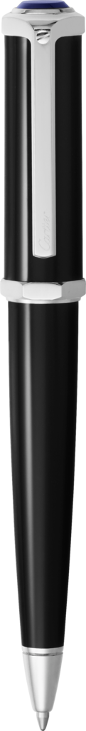 Santos-Dumont de Cartier圆珠笔Santos-Dumont圆珠笔。黑色复合材质，镀钯饰面金属配件。尺寸：134X19毫米