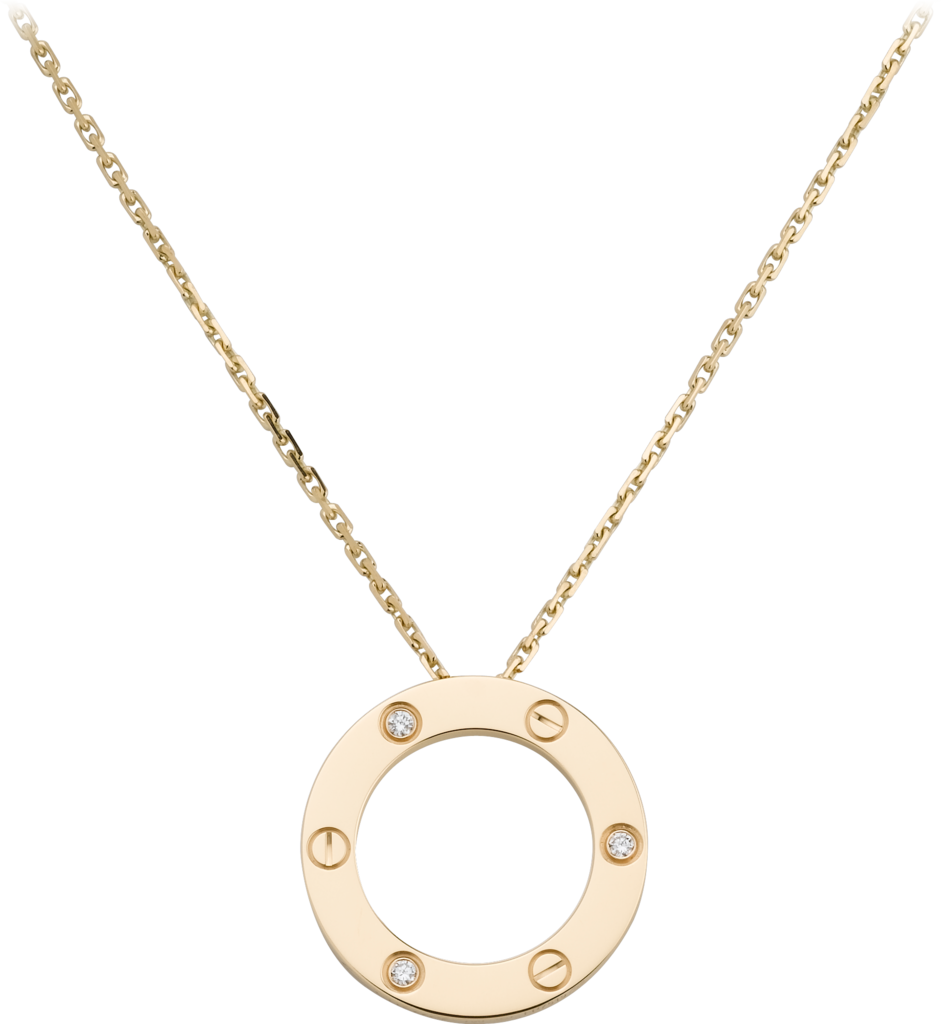CRB7014500 - LOVE necklace, 3 diamonds 