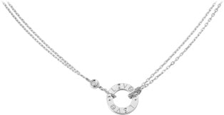 CRB7219400 - LOVE necklace, 2 diamonds 