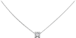 C de Cartier necklace White gold, diamond