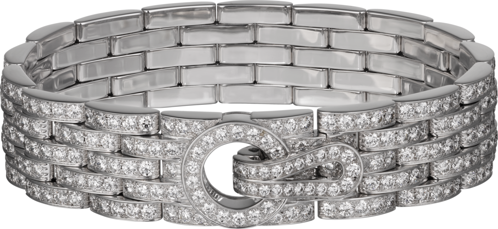 Agrafe braceletWhite gold, diamonds