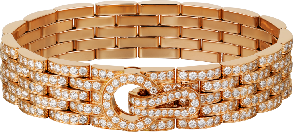 Agrafe braceletRose gold, diamonds