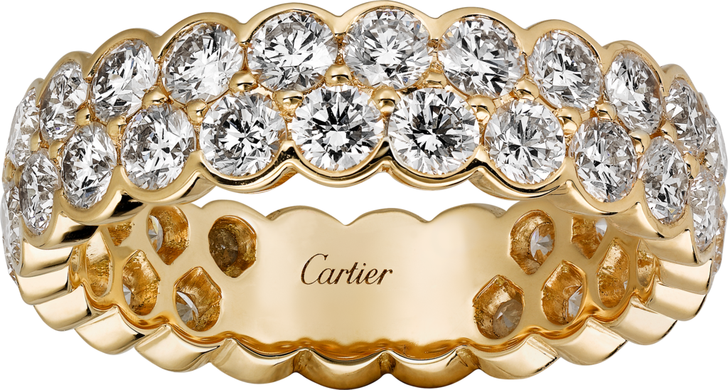 Broderie de Cartier结婚对戒黄金，钻石