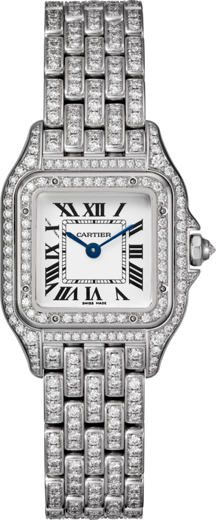 Panthère de Cartier watchSmall model, quartz movement, white gold, diamonds