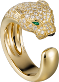 Panthère de Cartier ring Yellow gold, diamonds, emeralds, onyx