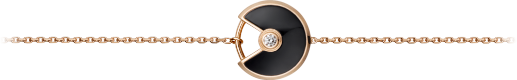 Amulette de Cartier手链，超小号款玫瑰金，钻石，缟玛瑙