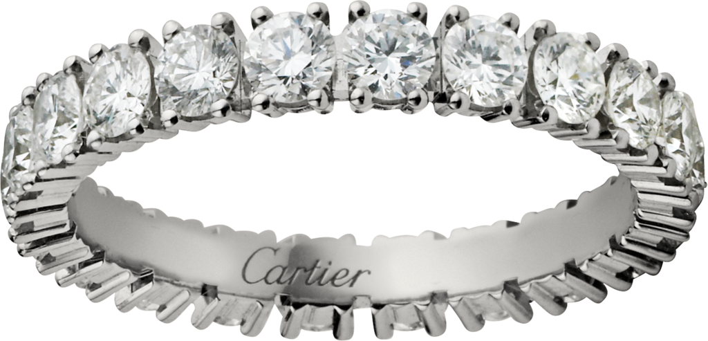 Cartier Destinée结婚对戒铂金，钻石