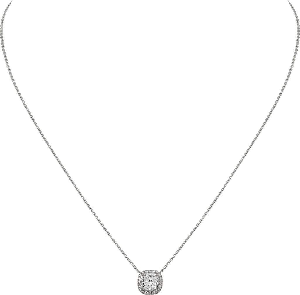 Cartier Destinée项链白金，钻石
