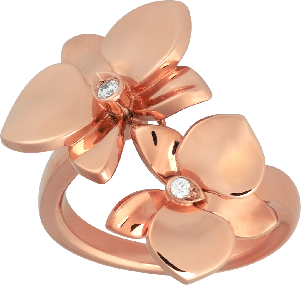 Caresse d’Orchidées par Cartier戒指玫瑰金，钻石