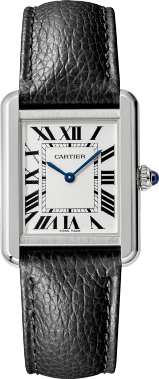 womens cartier tank watch leather band