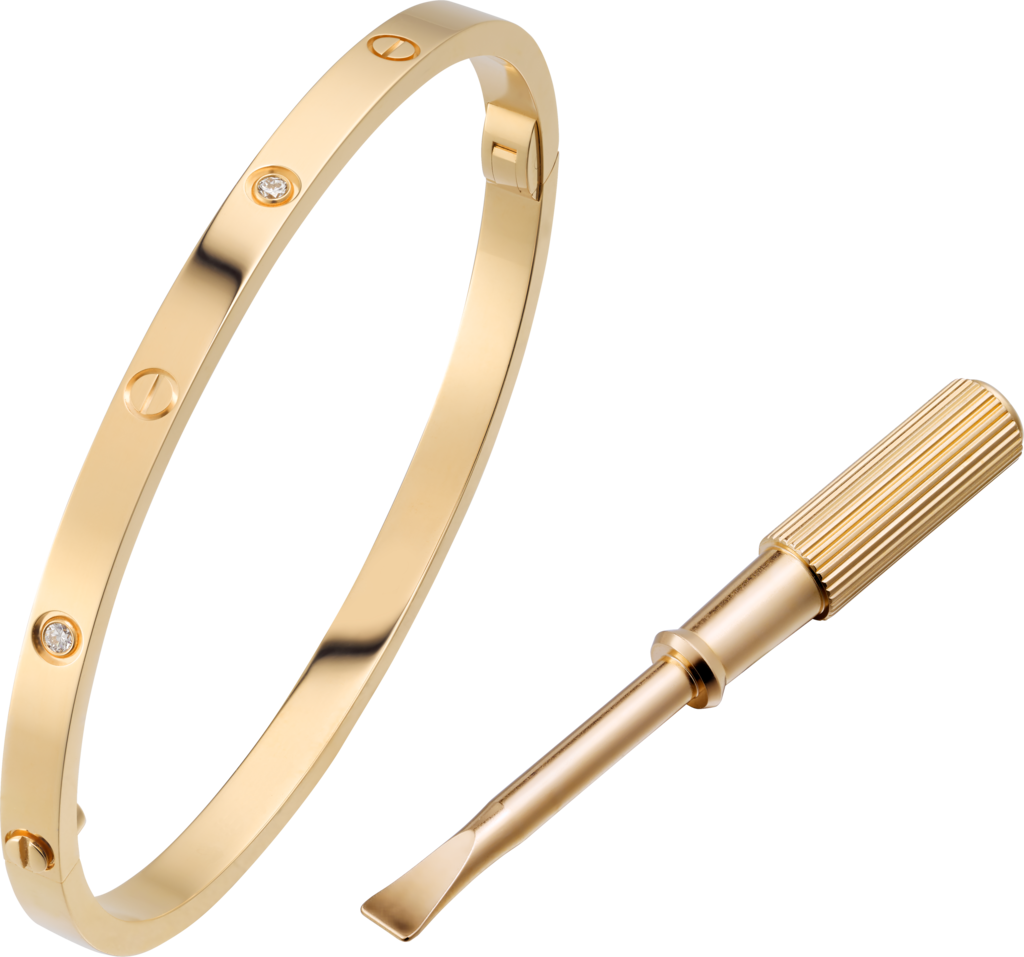 cartier yellow gold love bracelet with diamonds