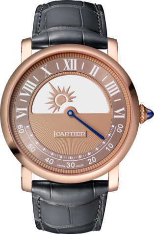 CRWHRO0042 Rotonde de Cartier mysterious movement watch 40mm hand wound mechanical movement rose gold leather Cartier