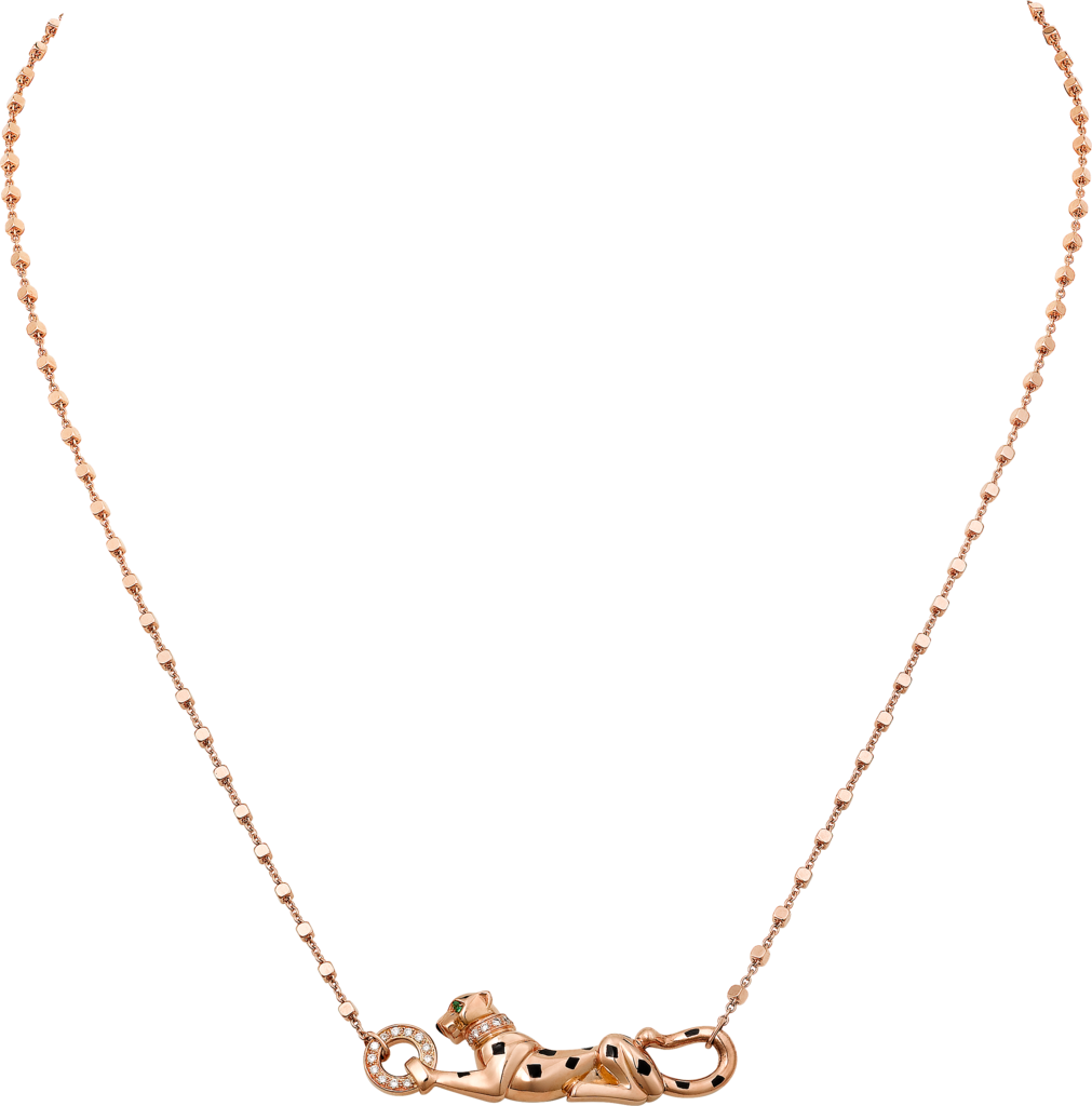 CRB7224538 Panth re de Cartier necklace Rose gold tsavorite