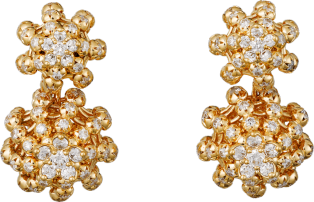 Cactus de Cartier earrings Yellow gold, diamonds