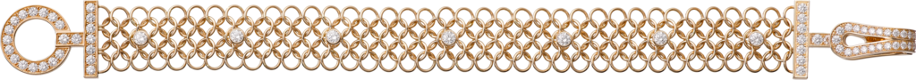 Agrafe braceletRose gold, diamonds