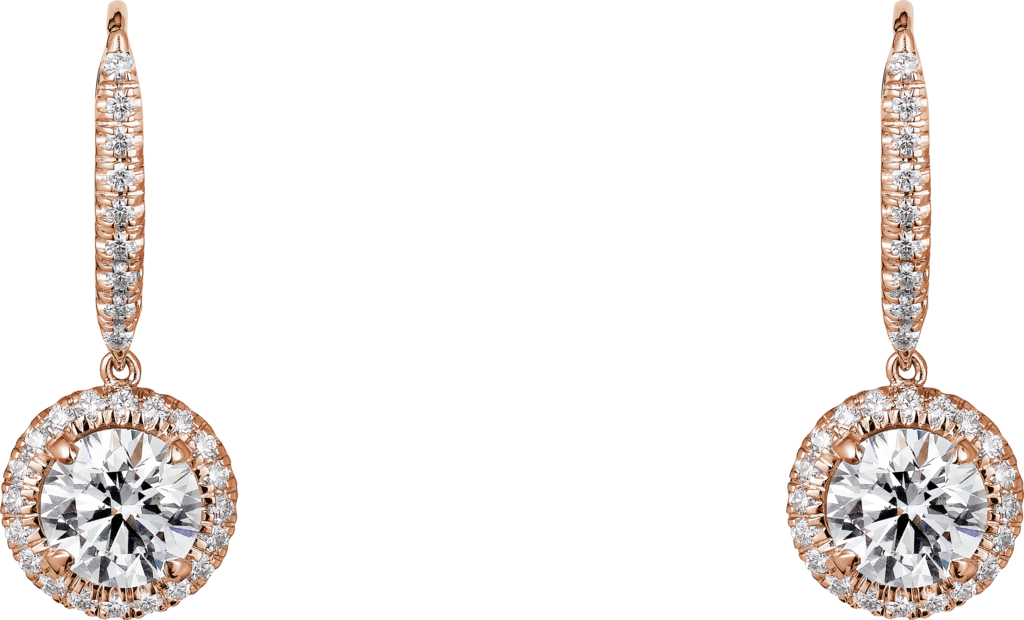 Cartier Destinée耳环玫瑰金，钻石