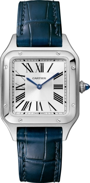 cartier watch blue leather strap