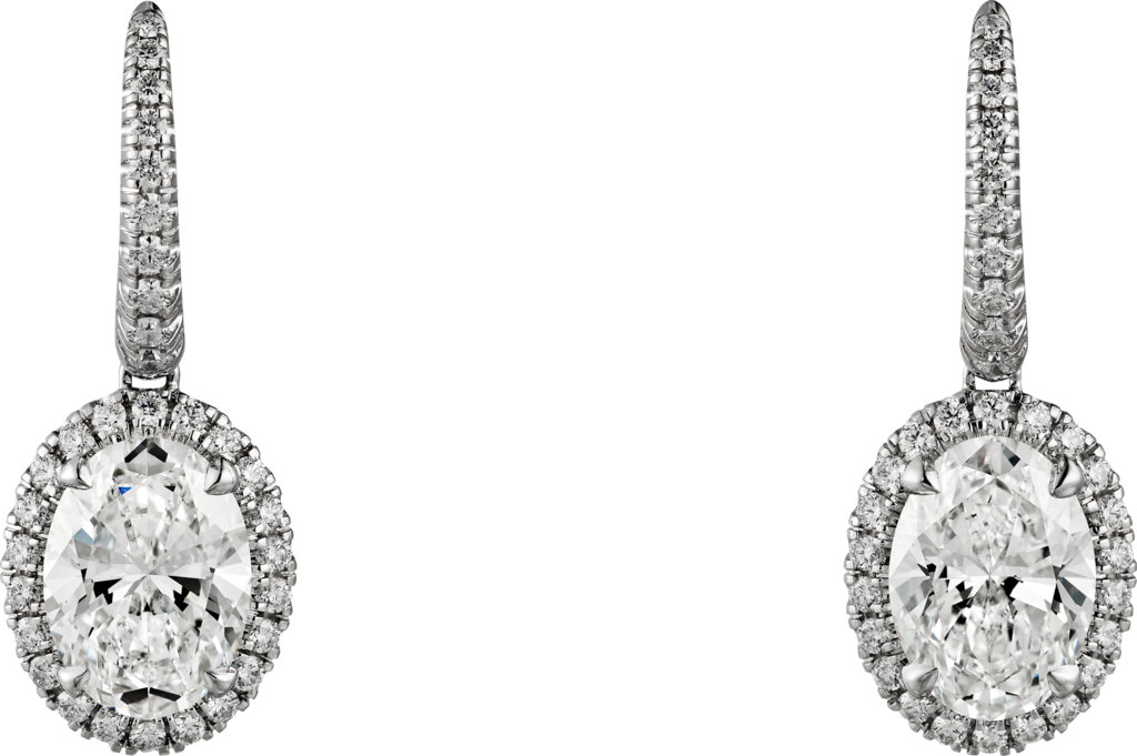 Cartier Destinée耳环铂金，钻石