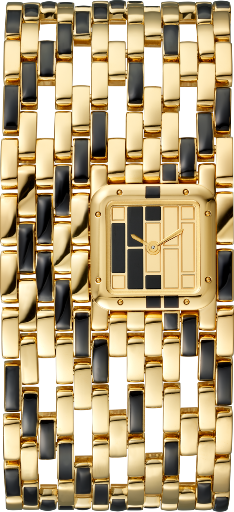 Panthère de Cartier腕表手镯腕表，石英机芯，18K黄金，漆