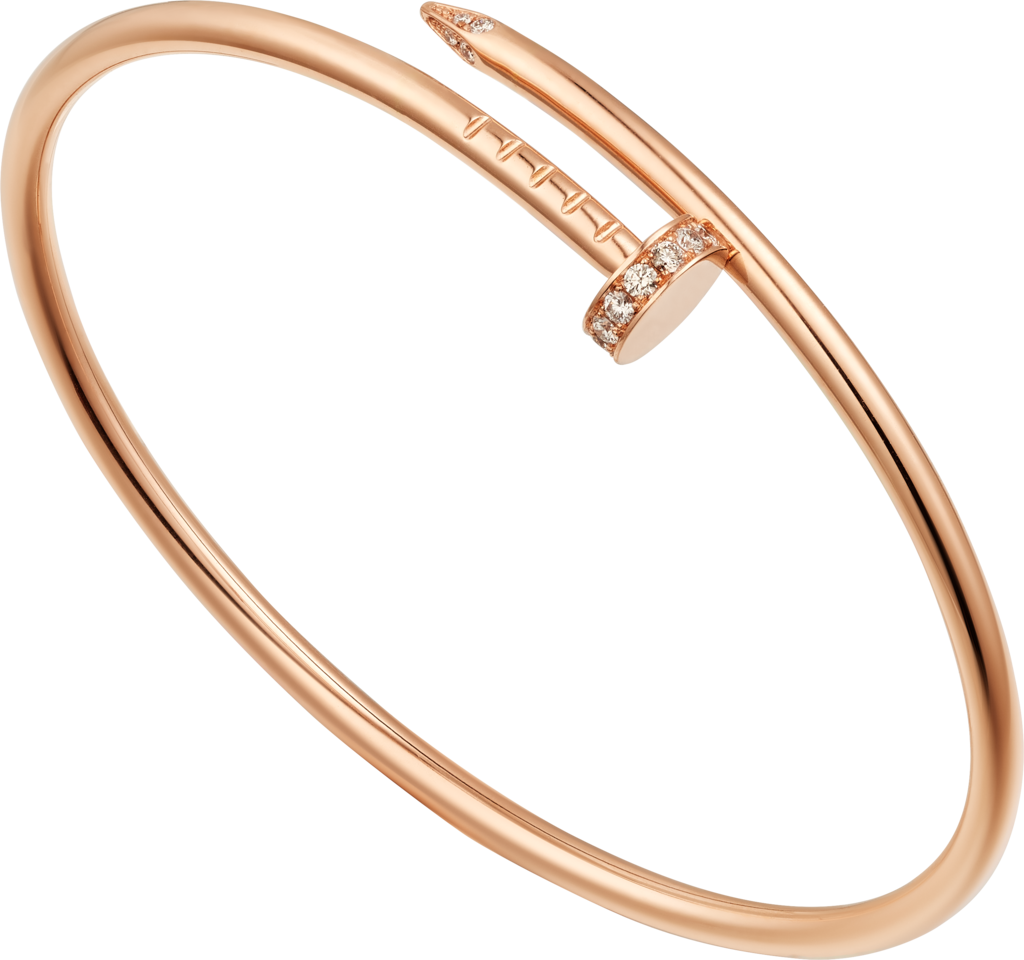 Juste un Clou bracelet, small modelRose gold, diamonds