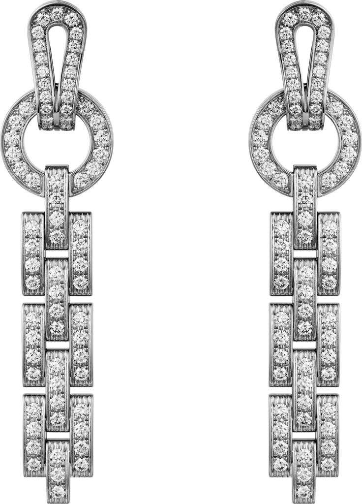 Agrafe earringsWhite gold, diamonds