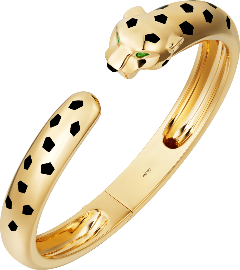 Panthère de Cartier braceletYellow gold, tsavorite garnets, onyx