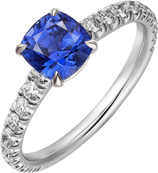 Solitaire 1895 Platinum, sapphire, diamonds