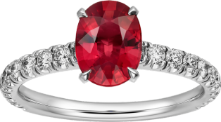 Solitaire 1895 Platinum, rubies, diamond